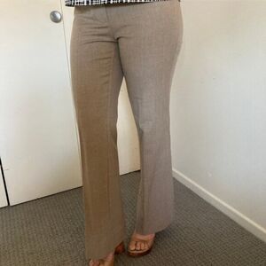 LOFT Julie Trouser Gray Straight Leg Office Business Minimalist Pants Size 8